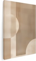 Artaza Peinture sur toile Beige et Wit Image abstraite – 60 x 80 – Décoration murale – Photo sur toile – Impression sur toile