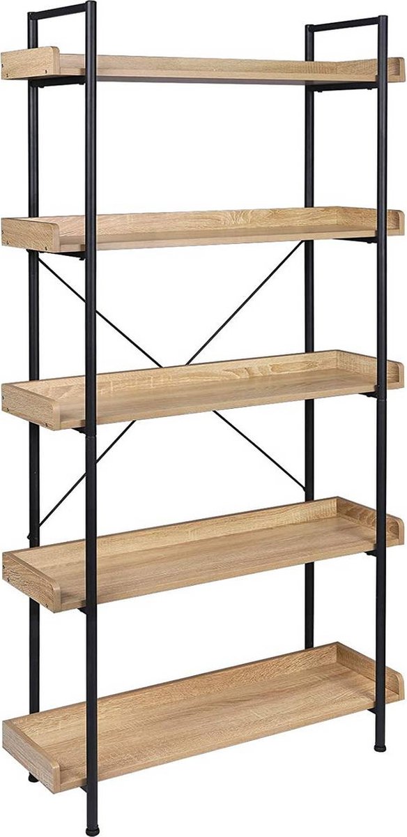 Modern Staande Plank - Opbergrek - Display - Duurzaam en eenvoudig onderhoud - Veelzijdig gebruik - Eenvoudige montage - 91 cm x 25,5 cm x 173 cm