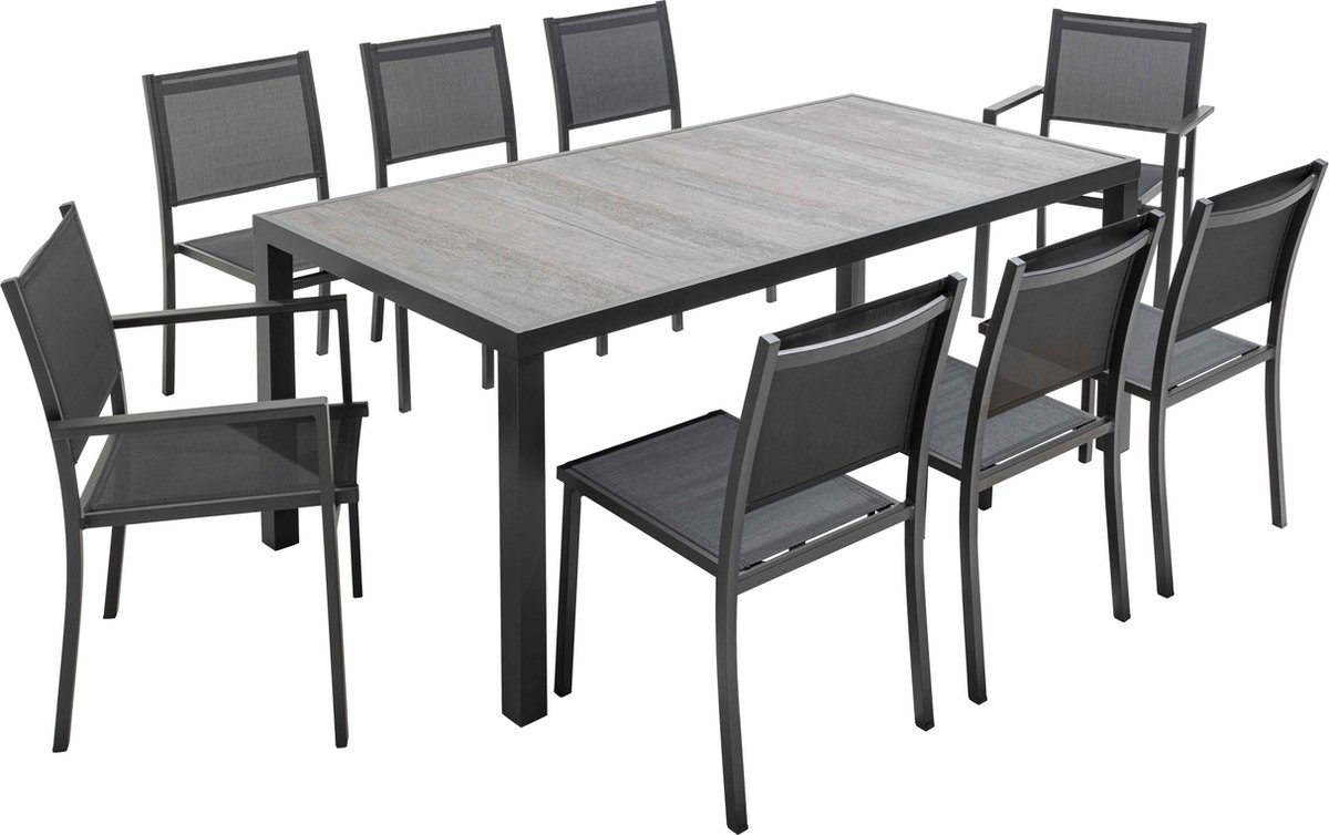 Oviala - Tuinset van en keramiek voor 8 personen