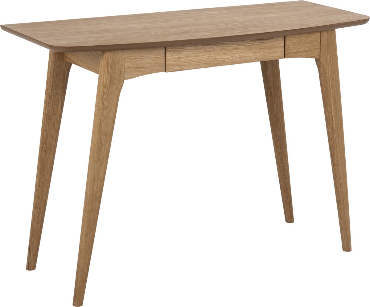 Bureau Woodstock - 105x45x74cm - met lade - eikfineer - Actona - Bureautafels - Bruin - Fineer; MDF - Bureautafels -