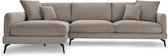 Loungebank Links Beige - 290x95x90cm - Zithoogte 48cm