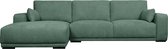 Canapé Lounge Gauche Tissu Vert - 305x105x85cm - Profondeur d'assise 64cm - Giga Meubel