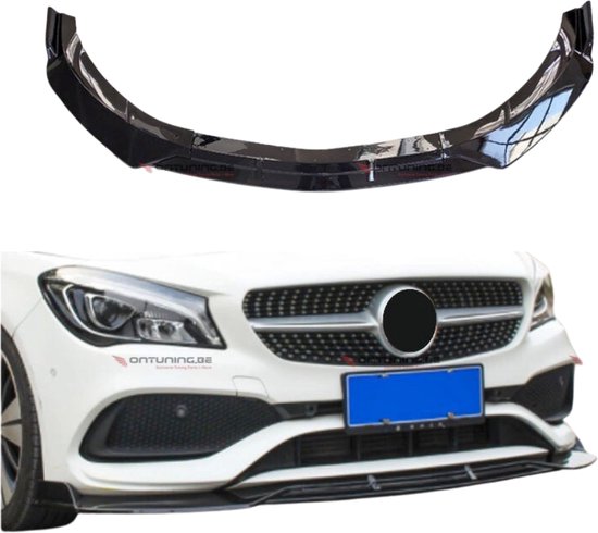 Mercedes CLA Classe C117 (2012-2016) AMG Style Look Lèvre Avant Brillant Zwart