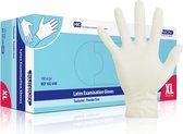 Klinion protection latex handschoenen poedervrij M Klinion - Wit - Latex - Poedervrij