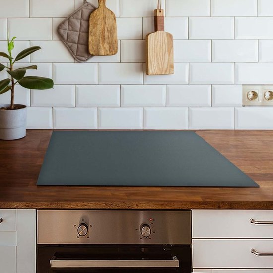 Inductiebeschermer kleur hardsteen | 57.6 x 51.6 cm | Keukendecoratie | Bescherm mat | Inductie afdekplaat
