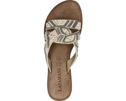Lazamani - Dames Slippers 75.337 Beige - Maat 39