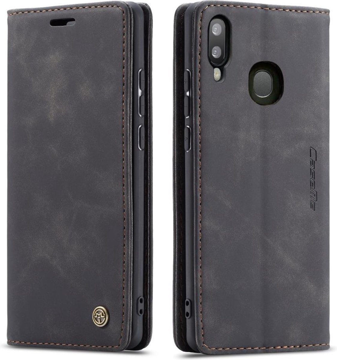 CaseMe Book Case - Geschikt voor Samsung Galaxy A40 Hoesje - Zwart