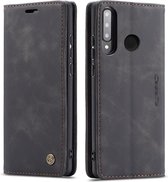 CaseMe - Coque Huawei P30 Lite - Étui portefeuille - Fermeture magnétique - Zwart