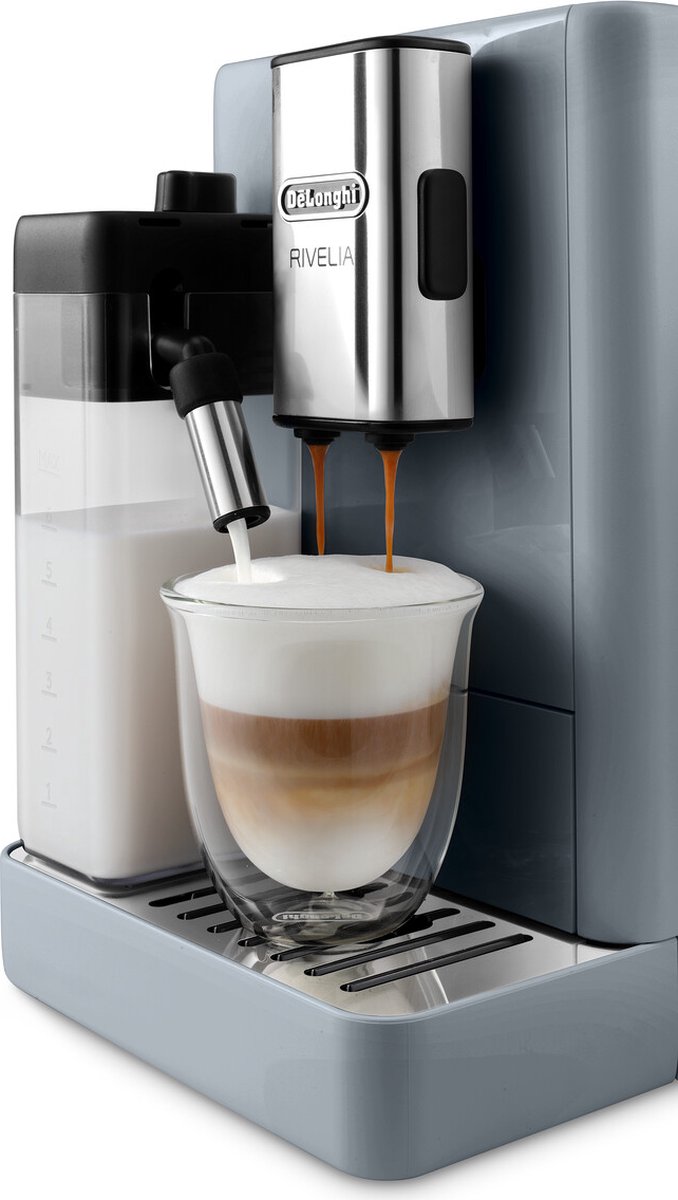 Afbeelding 3 van De'Longhi Rivelia EXAM440.55.G - Volautomatische espressomachine - Pebble Grey