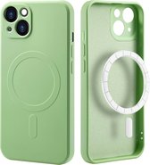 Coque iMoshion adaptée pour iPhone 13 coque en Siliconen - coque arrière couleur iMoshion adaptée pour MagSafe - vert