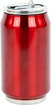 YK Design Thermoskan "Rood" 280ml 13cm, isoleerdoos, dubbelwandig, roestvrij staal, siliconen afdichting, BPA-vrij 1284-7672R