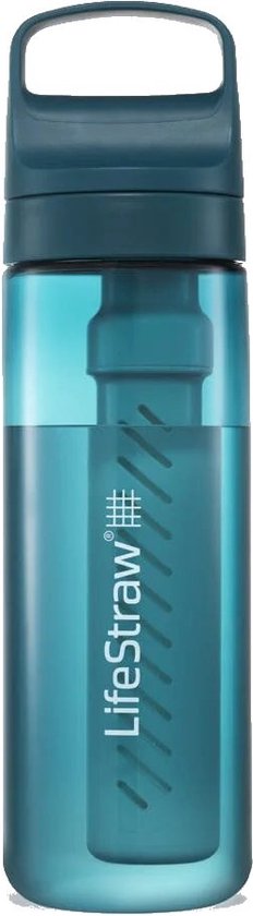 Bouteille filtrante LifeStraw Go 2.0 Laguna Teal en acier inoxydable isolée 700 ml - Bleu