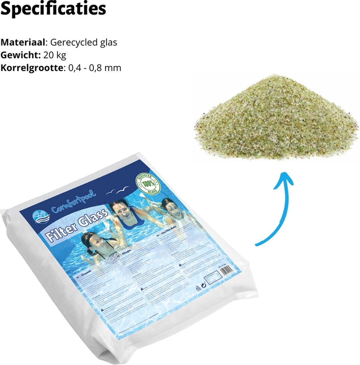 Intex 26642GS Zandfilterpomp - SX925 - 2000 liter per uur inclusief Comfortpool Glasparels - Voor Filterpomp - 20kg (1 stuks) & WAYS Testrips (1 stuks) – foto 6