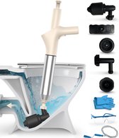 Dymac Clogburst Afvoer Ontstopper - Toilet Ontstopper - Hogedruk Ontstopper - Wasbak Ontstopper - Incl. Rioolveer, handschoenen en bril - RVS
