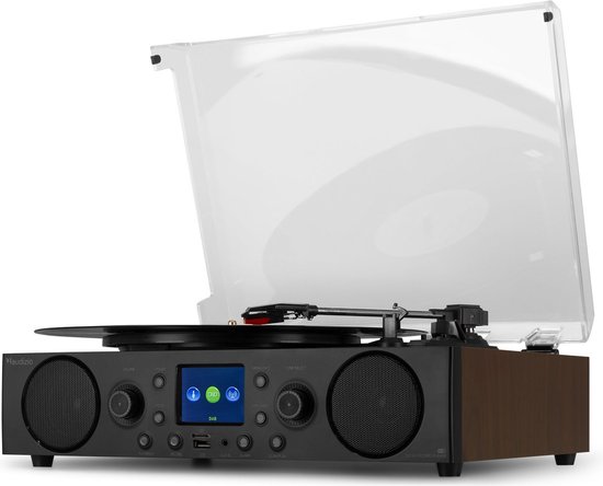 Platenspeler met DAB radio - Audizio Tulsa - Bluetooth 5.0 - DAB+ / FM