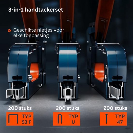 Hinrichs Handtacker Set - 3-in-1 Profi Tacker Für Holz
