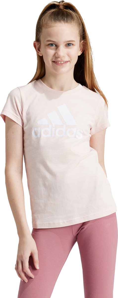 adidas Sportswear Essentials Big Logo Katoenen T-shirt Kinderen Roze