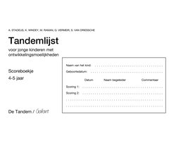 Tandemlijst voor jongeren met ontwikkelingsmoeilijkheden