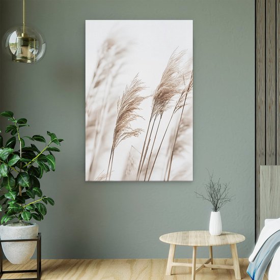 Artaza Peinture sur toile Herbes hautes agitant dans le vent – ​​60 x 90 – Décoration murale – Photo sur toile – Impression sur toile