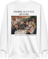 Pierre-Auguste Renoir 'De lunch van het roeipartijtje' ("The Luncheon of the Boating Party") Beroemd Schilderij Sweatshirt | Unisex Premium Sweatshirt | Wit | M