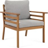 Kave Home - Ensemble d'extérieur Vilma composé d'un canapé, de 2 fauteuils et d'une table basse en bois d'acacia 100%FSC