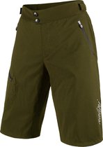 Nalini Dames Fietsbroek kort zonder bretels - Zonder Zeem - Groen - ADVENTURES LADY SHORT Olive green - XXXL