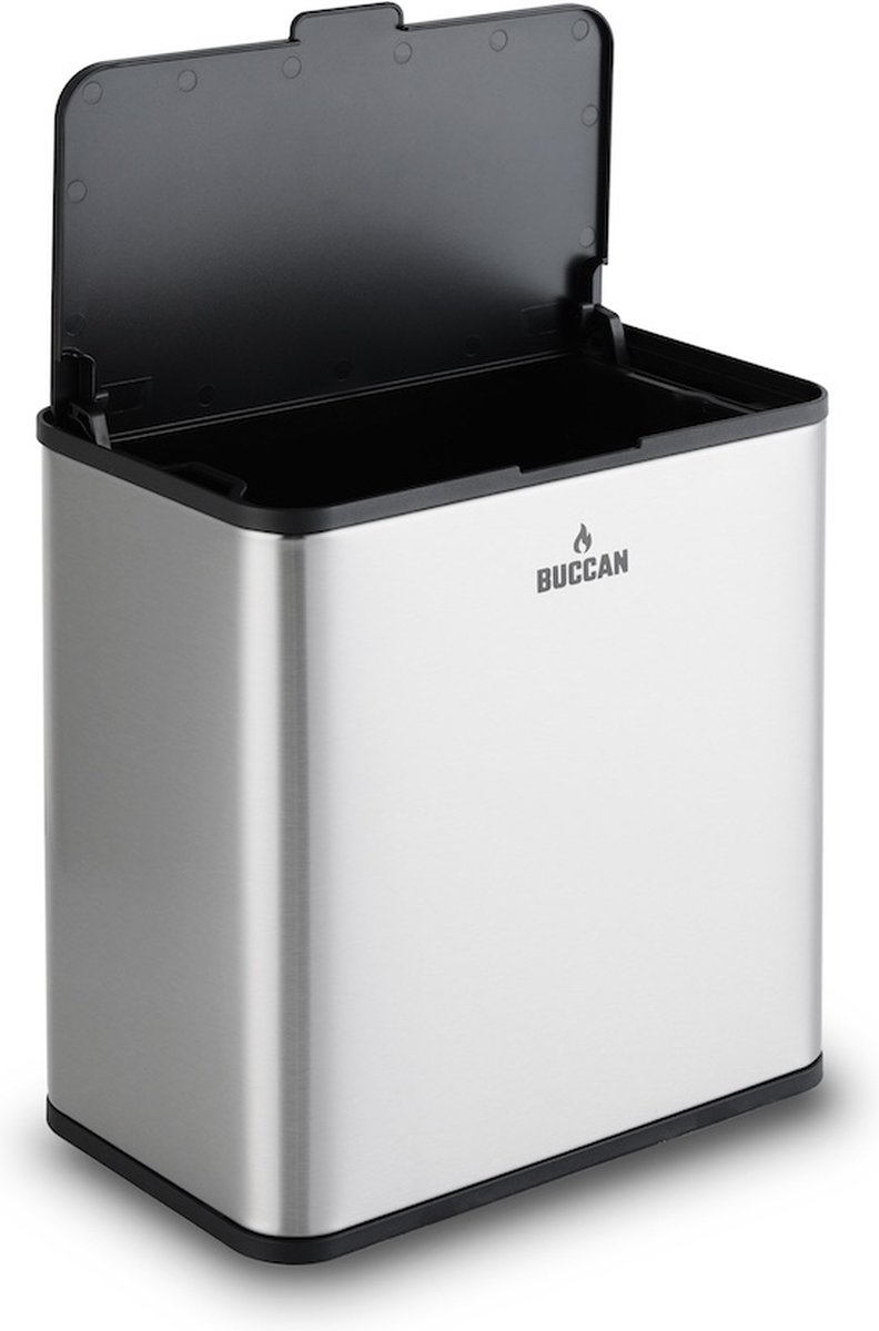 Buccan - prullenbak ophangbaar - Zilver - 6 Liter