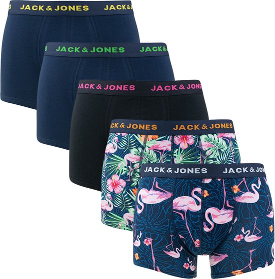 Jack & Jones 5P boxers pink flamingo multi - XXL