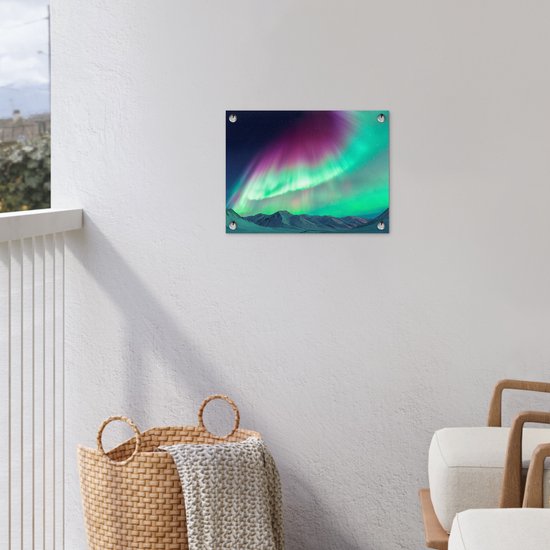 Fraai affiche de jardin Northern Lights 60x40 cm - petit - Toile de jardin / Toile d'extérieur / Peintures pour l'extérieur (décoration de jardin)