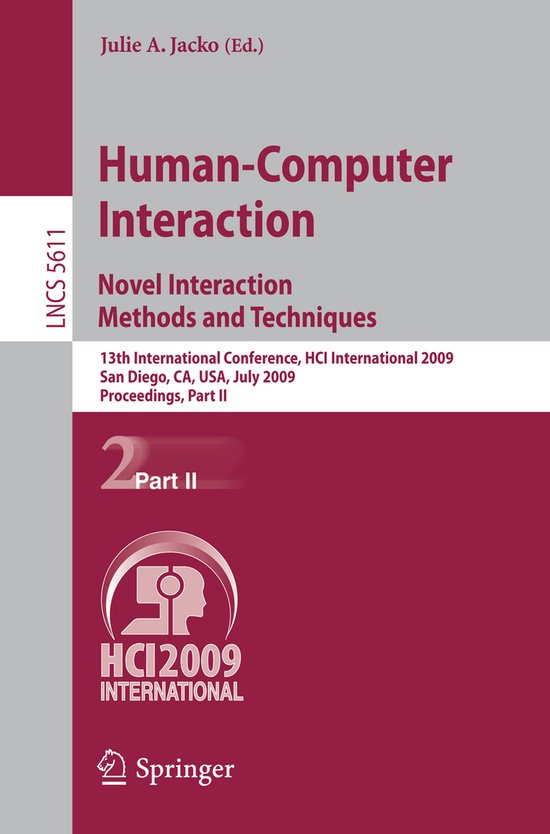Human Computer Interaction Novel Interaction Methods and Tec ... - cover