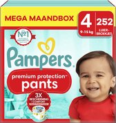 Pampers - Pantalon de Protection Premium - Taille 4 - Mega Boîte Mensuelle - 252 pièces - 9/15 KG