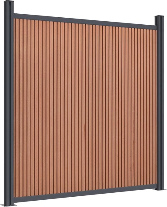 vidaXL-Panneau de clôture-353x186-cm- HKC-marron