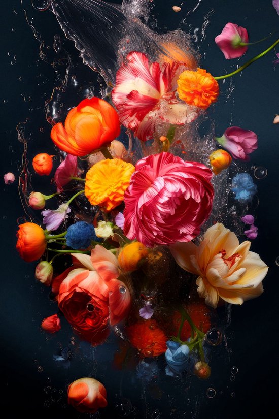 Still Life Flower II - 100cm x 150cm - Fotokunst op akoestisch schilderij | Wanddecoratie