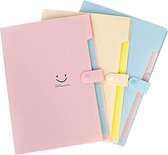 3 Pack uitbreiden bestandsmappen - File Organizer Accordeon Document Organizer Brief Papier Plastic Bestandsmap 5-Pocket A4 Brief Grootte met Snap Sluiting voor School Office Home Business