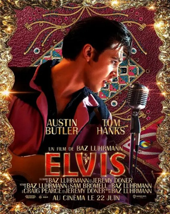 Allernieuwste.nl® Canvas Schilderij 2022 Elvis Film 2 - Poster - Elvis Presley - 50 x 70 cm - Kleur