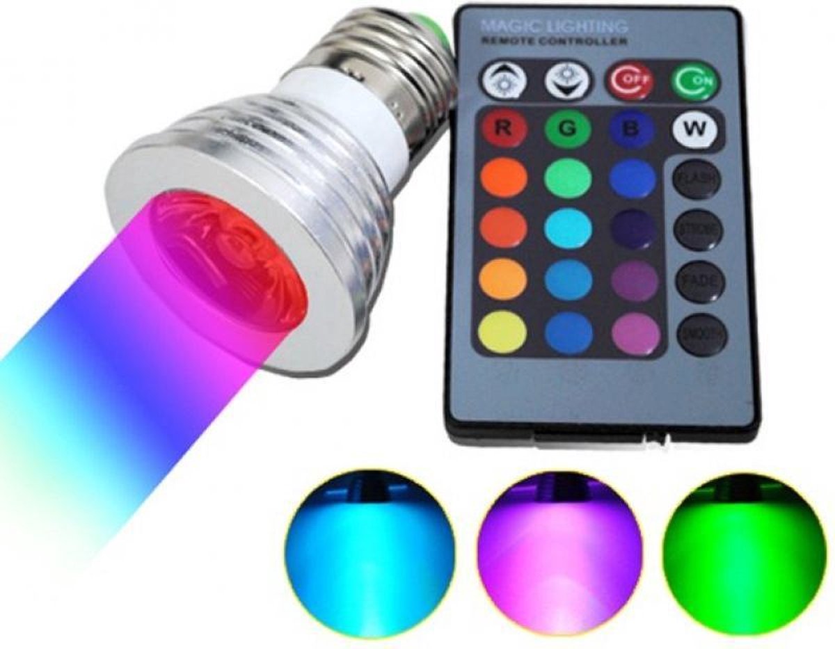 bol.com | RGB LED SPOT MET REMOTE