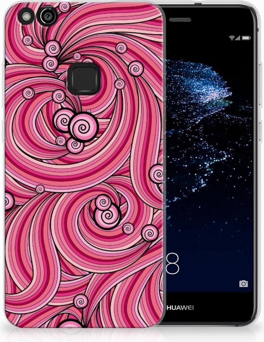 Huawei P10 Lite Hoesje maken Swirl Pink