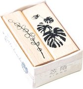 Set van 2 Stempels Eucalyptus en Monstera | Stempels Hout DIY