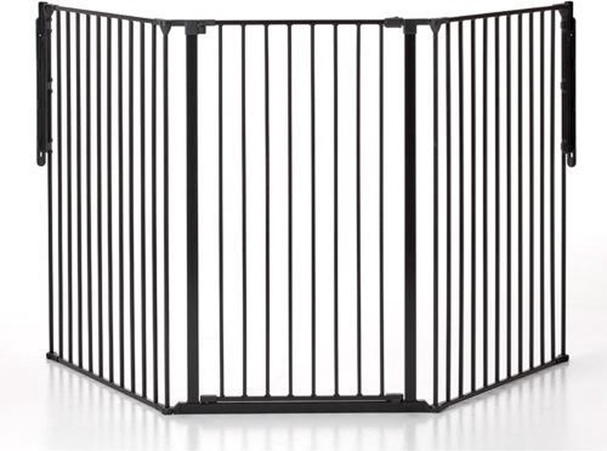 BabyDan Flex L hoog 104 cm Zwart 3dlg, max 216cm bol