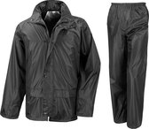Combinaison de pluie coupe-vent noir pour fille - Imperméable / Pantalon de pluie - Vêtements de pluie de pluie pour enfants XS (98-104)