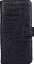 Premium Hoesje voor Huawei P30 - Book Case - Croco Print - Zwart