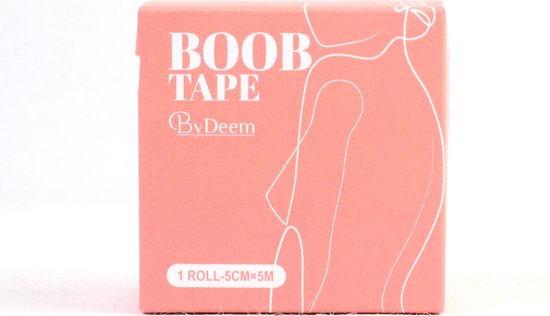 ByDeem Boob Tape - Boob Tape - Plak Bh - Borst Tape - Fashion Tape - Inclusief 2 Nipple Covers - 5 Meter - Naturel Beige