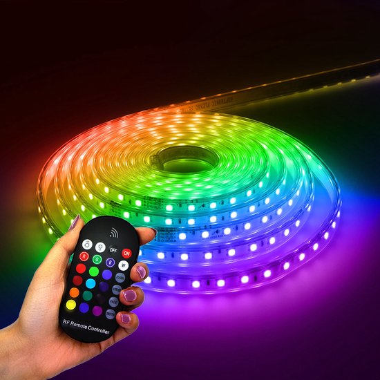 sturen Afgrond Voordracht HOFTRONIC Flex60 - RGB LED Strip lichtslang 5m - 60 LEDs per meter 5050 SMD  - 308... | bol.com