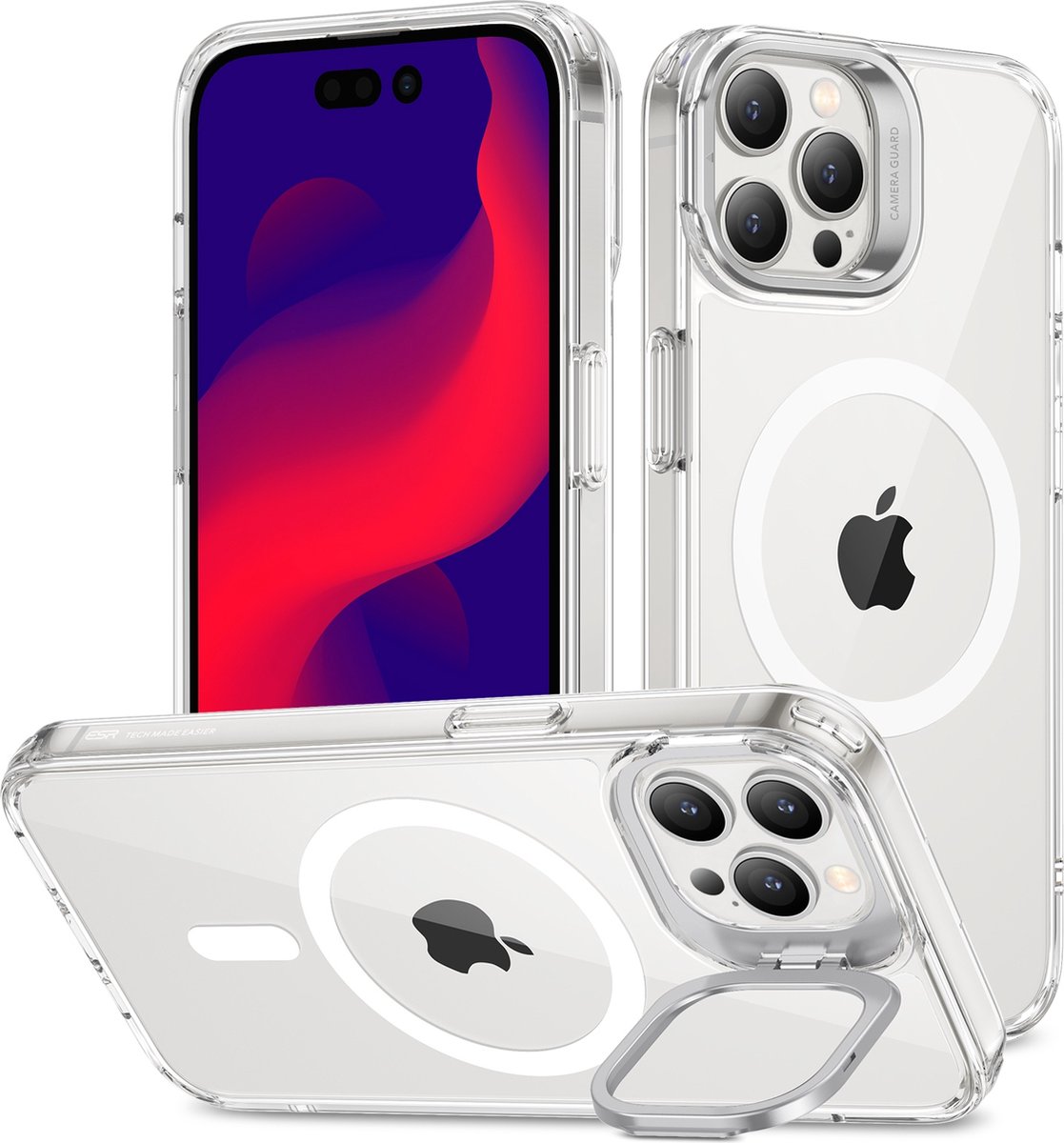 ESR Classic Kickstand iPhone 14 Pro Max Hoesje MagSafe Transparant