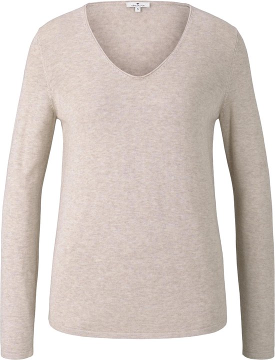 TOM TAILOR sweater basic v-neck Dames Vest - Maat XL