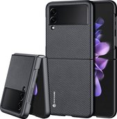 Dux Ducis - Telefoonhoesje geschikt voor Samsung Galaxy Z Flip3 5G - Fino Series - Back Cover - Zwart
