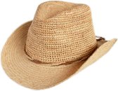 Chapeau d'été Femme 100% Raphia Paille Ibiza Style Chapeau de Soleil House of Ord - Taille: 58cm ajustable - Couleur: Natural