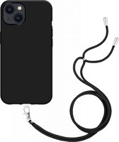Just in Case Soft TPU Case met Koord hoesje voor iPhone 14 - zwart
