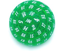 Lapi Toys - D100 dobbelsteen - D100 dice - DnD Polydice - 1 stuk - Acryl - Dungeons and Dragons - D&D - Pathfinder - RPG - Groen