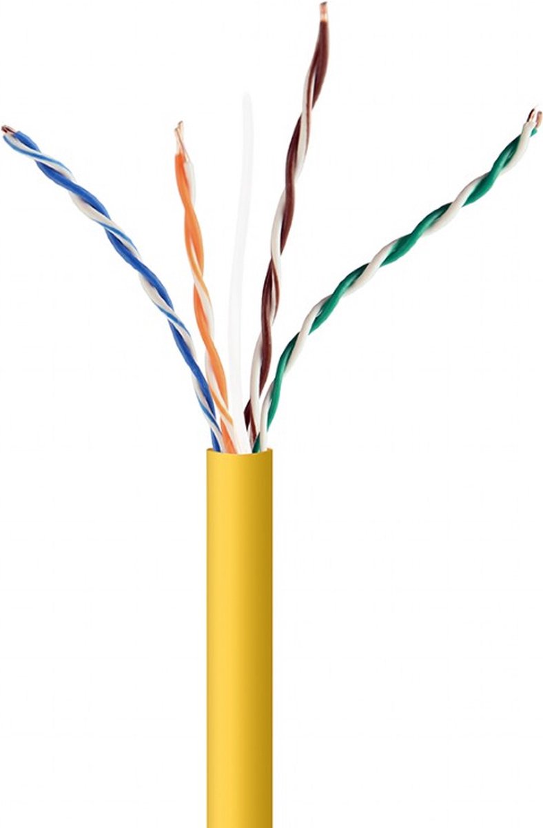 UTP CAT5e stug 305M CCA Geel (netwerkkabel op rol) - Netwerkkabel - Computerkabel - Kabel